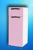 Тумба напольная Монако Люкс 30 с корзиной (розовый/белый)